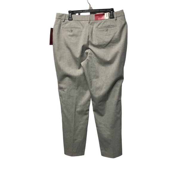 212 Collection Straight Leg Pants Womens Size 16 Petite Light Gray Trousers NEW - Picture 2 of 8